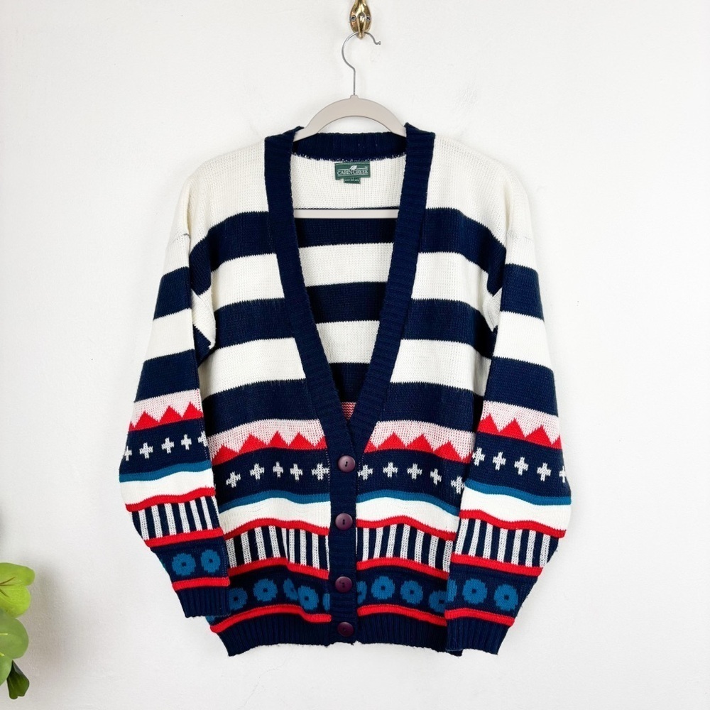 Vintage 90s Cabin Creek Men’s Grandpa Cardigan Sweater Sz M